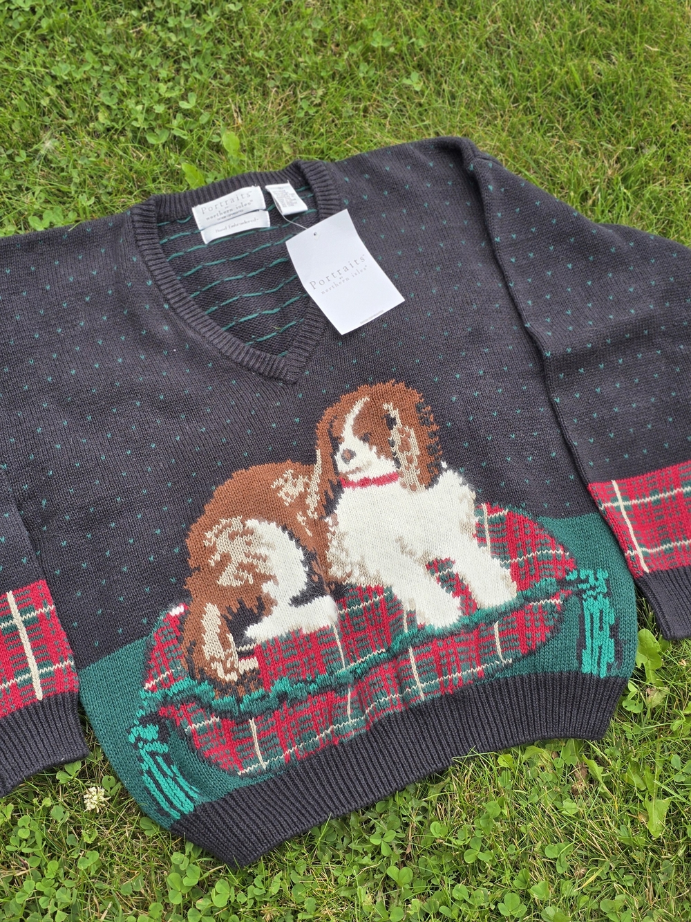 *VTG/NWT* PORTRAIS BY NORTHERN ISLES Vintage Tartan Dog Sweater